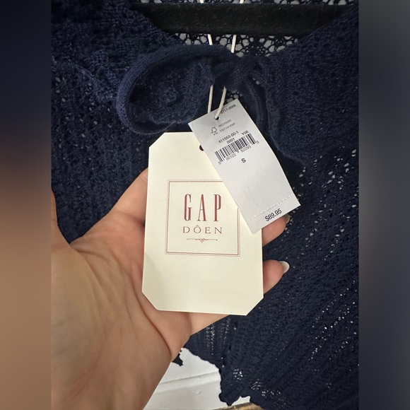 GAP x DOEN Linen Cardigan Navy Small sold out online Dôen - Picture 3 of 5